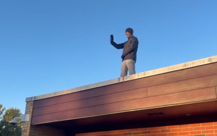 Iowa Principal Spends School Day on Roof After Fundraising Goal Is Exceeded
