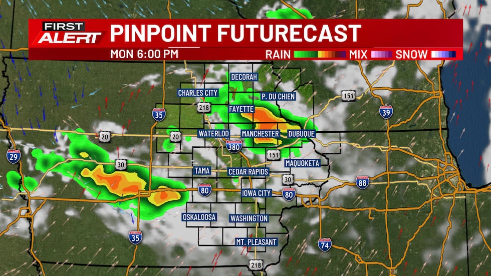 Scattered storm development is likely later this afternoon and evening.