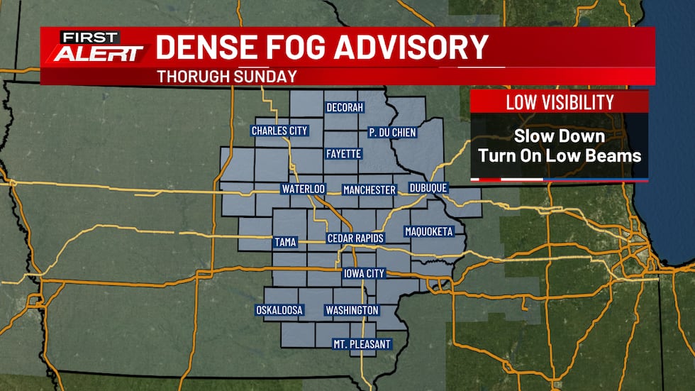 Dense Fog Advisory - Through Sunday Morning