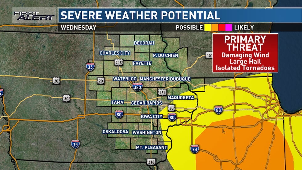 Your First Alert: Wind, Storms and Snow 4 Severe Risk Today
