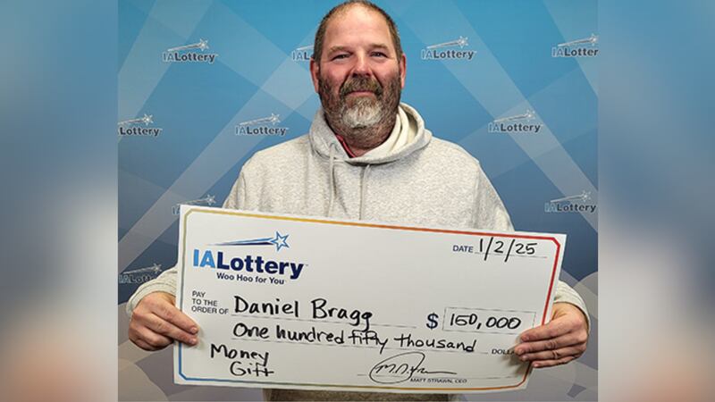Daniel Bragg said his first thought after winning $150,000 was that it was time to get a new car.