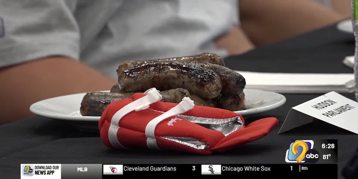 Hawkeye Football Players Eat Brats for Stead Family Children's Hospital