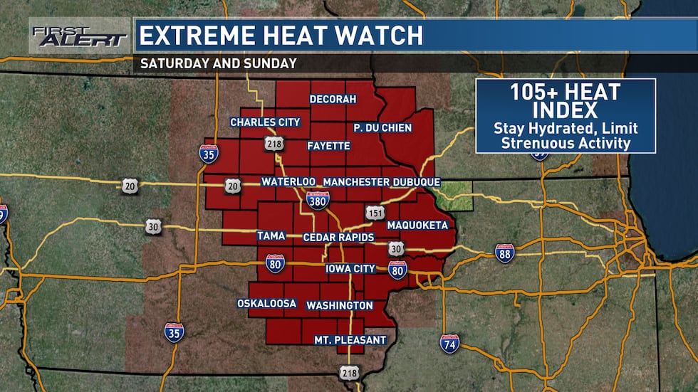 Sweltering Friday Watch for Friday morning strong storms, and weekend sweltering heat