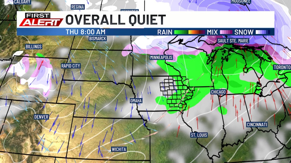 Otro frente frío a finales del próximo año trae pocas posibilidades de que se produzcan algunas lluvias.