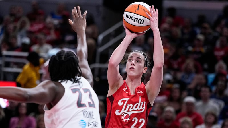 Caitlin Clark has 45 points, 10 assists for the WNBA's first 40-10 game as Fever beat Storm