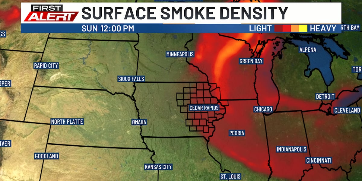 Skies turn smoky ahead of storms then cooler air