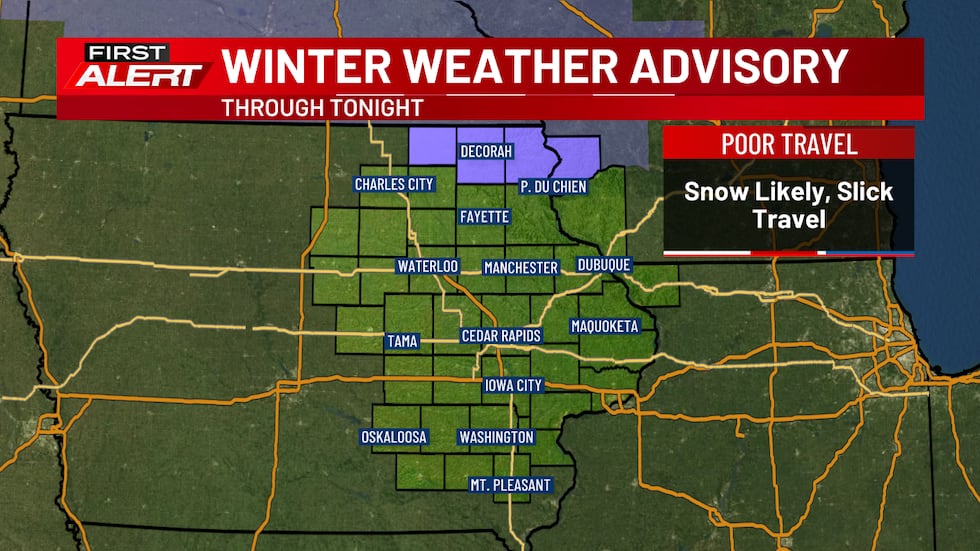 FIRST ALERT DAY: Light snow showers today