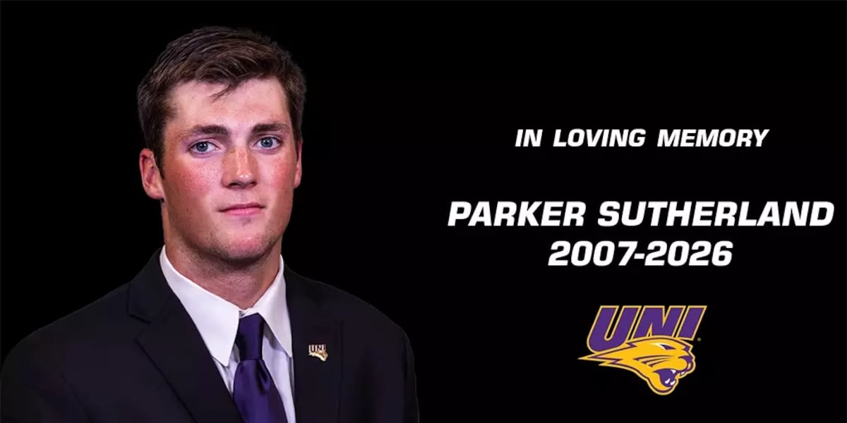 Community and team mourn the loss of UNI football player Parker Sutherland