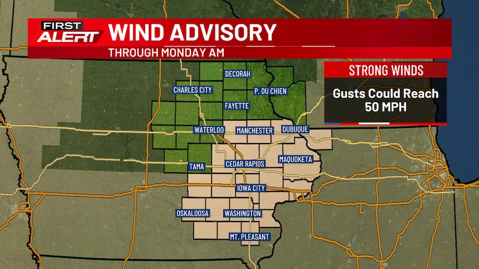Wind Advisory - In effect through tomorrow morning