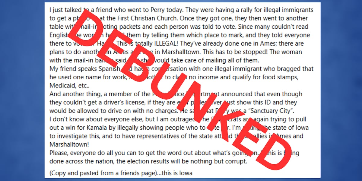 DEBUNKED: No undocumented migrants voted in Perry, Iowa DEBUNKED: No undocumented migrants voted in Perry, Iowa
