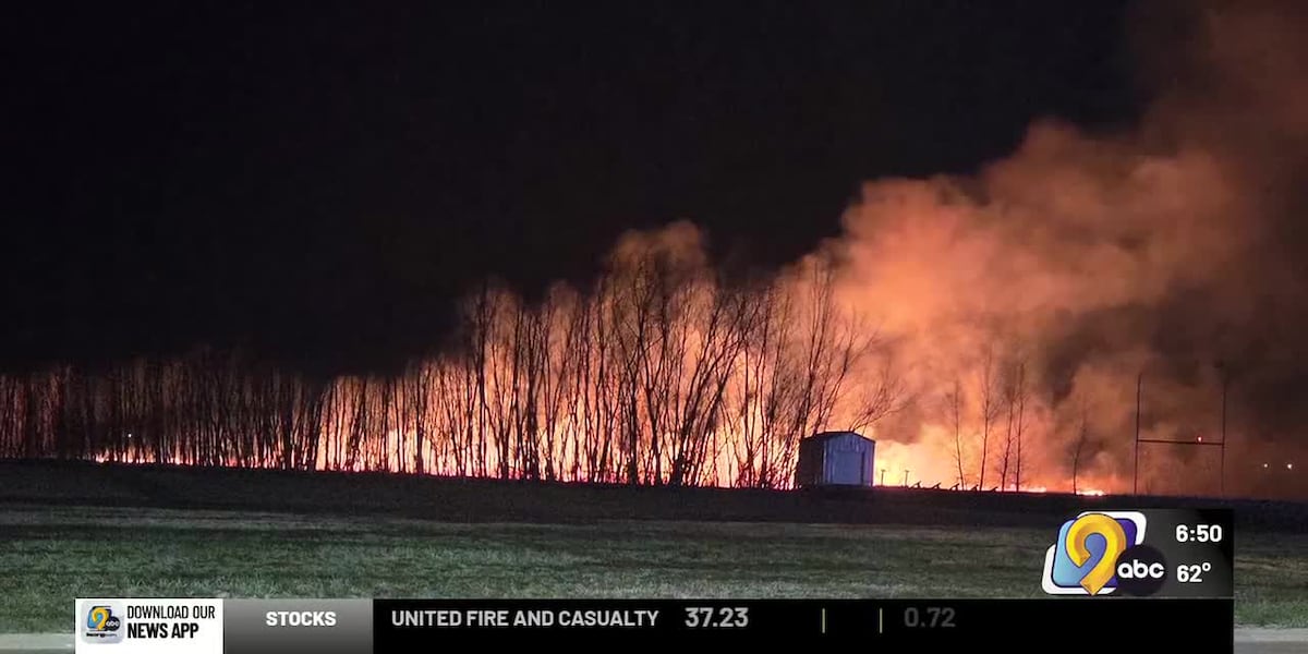 Reed Point Fire Crews battle fire in Center Point