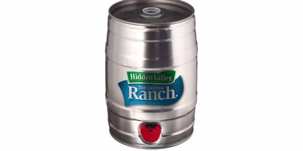mini keg of ranch dressing Hidden Valley sells ranch dressing kegs