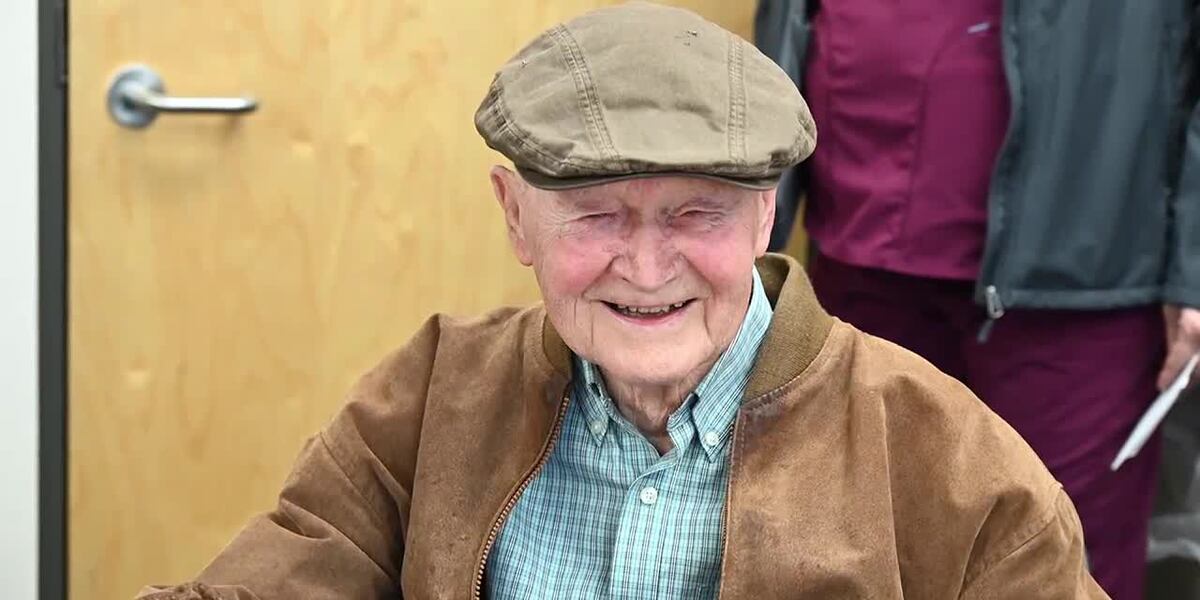 Clinton Poley WWII Veteran and former POW from Iowa celebrates 100th birthday