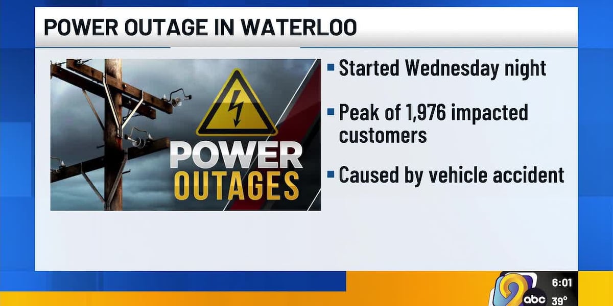 Waterloo Restore Crews restore power in widespread Waterloo outage