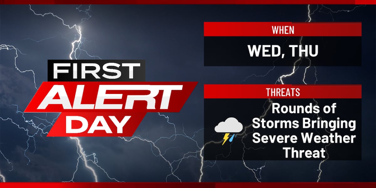 First Alert: Strong to Severe Storms Expected Ahead First Alert: Strong to Severe Storms Expected Ahead