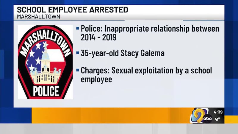 Marshalltown school employee arrested