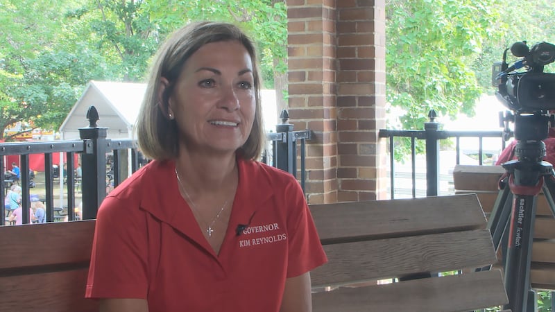 Iowa Governor Kim Reynolds at the Iowa State Fair on August 14th, 2024.