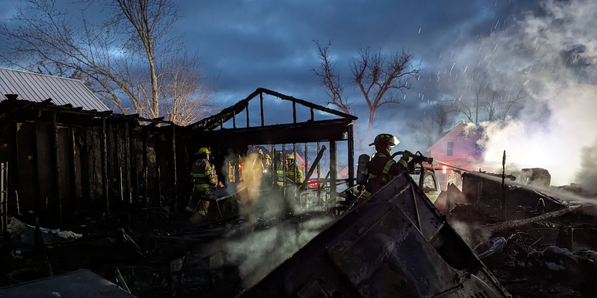 Two injured, home destroyed in Shellsburg fire