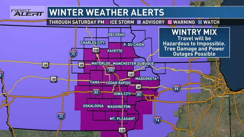 Treacherous Roads Persist as Ice Continues to Fall