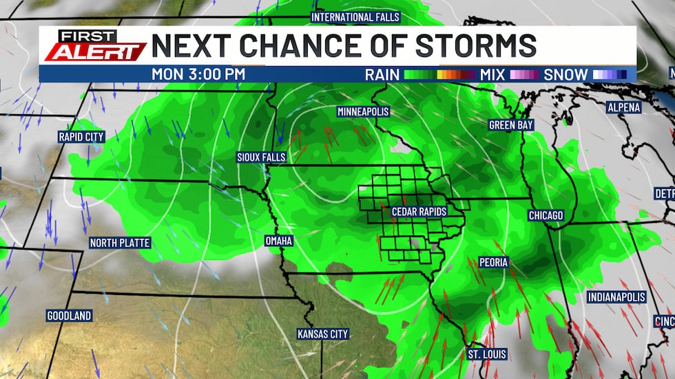 If things come together just right, strong to severe storms could occur on Monday.