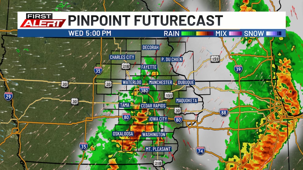 Storms are likely to redevelop on Wednesday afternoon and evening.