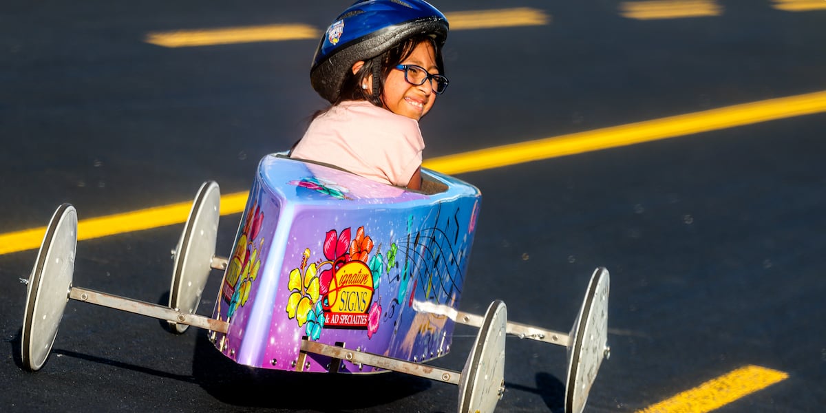 8-year-old girl overcomes physical disability to become soap box racer