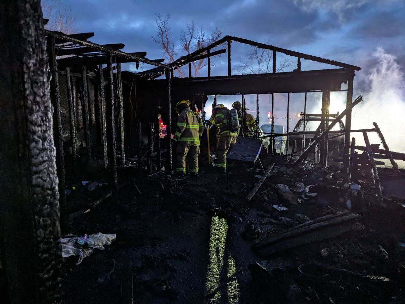 Two injured, home destroyed in Shellsburg fire