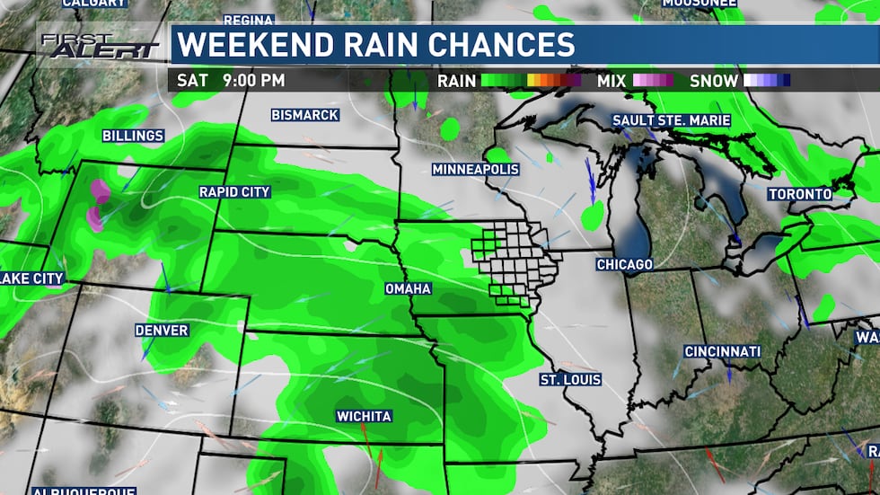 Weekend rainfalll
