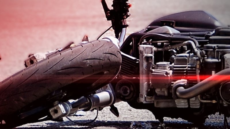 motorcycle crash graphic.