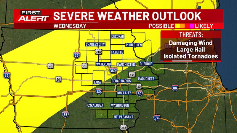 Wednesday Severe Outlook