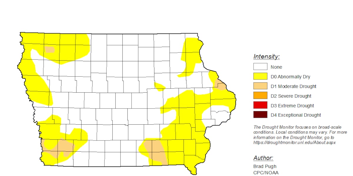 Iowa DNR reports of improved drought conditions in recent update Iowa DNR reports of improved drought conditions in recent update