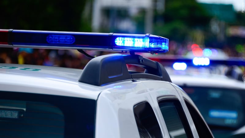Police car lights