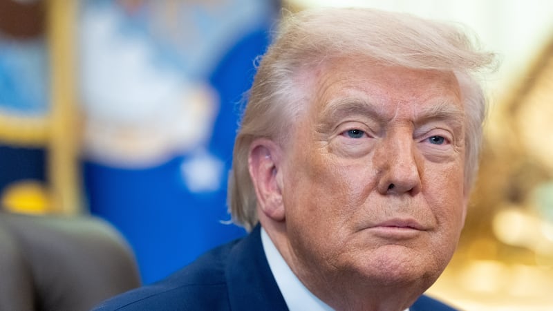 President Donald Trump speaks in the Oval Office of the White House, Wednesday, June 3, 2026,...