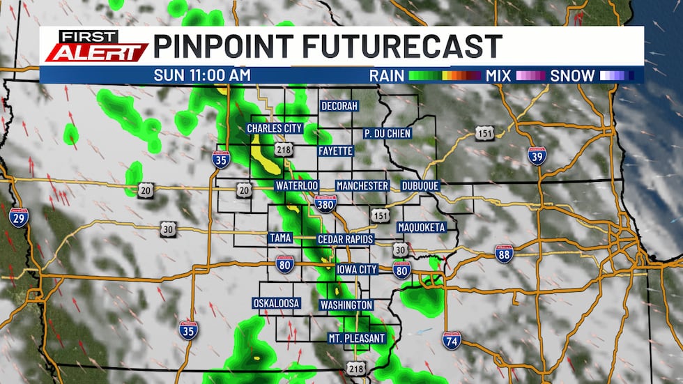 Passing Shower on Sunday