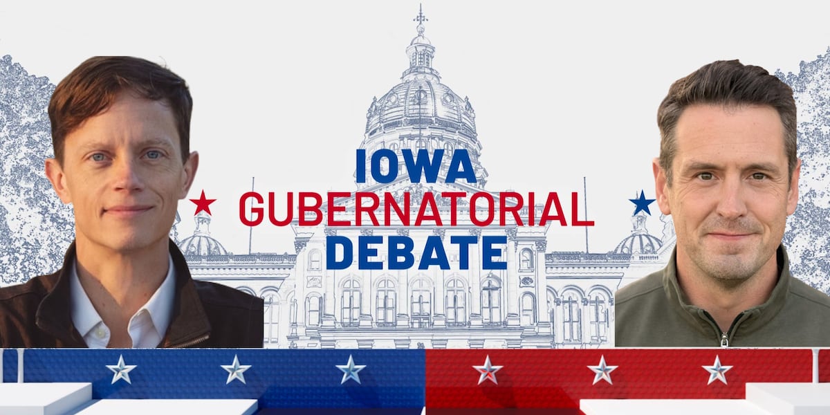Photo: KCRG Sand and Lahn Clash Over Mental Health and Medicaid in Final Iowa Gubernatorial Debate