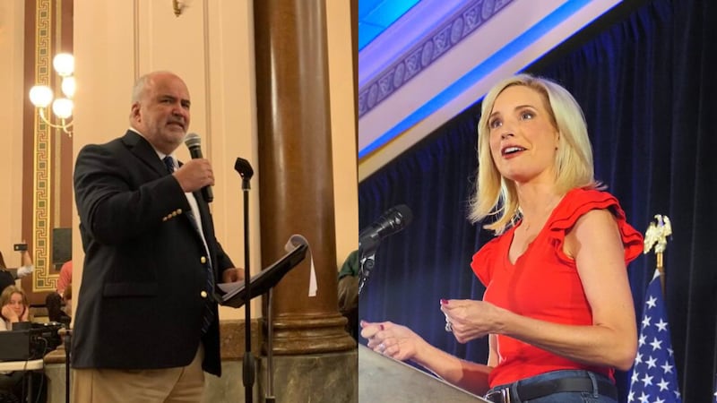 Former state lawmaker Jim Carlin is competing against U.S. Rep. Ashley Hinson to become the...