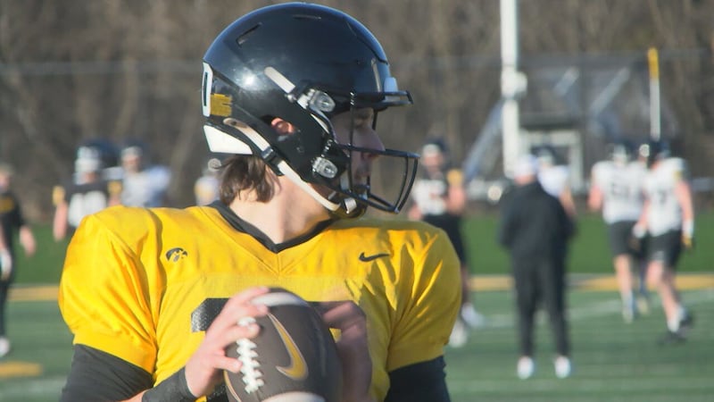 Iowa football spring practice features QB competition, offensive line moves, and transfer WR
