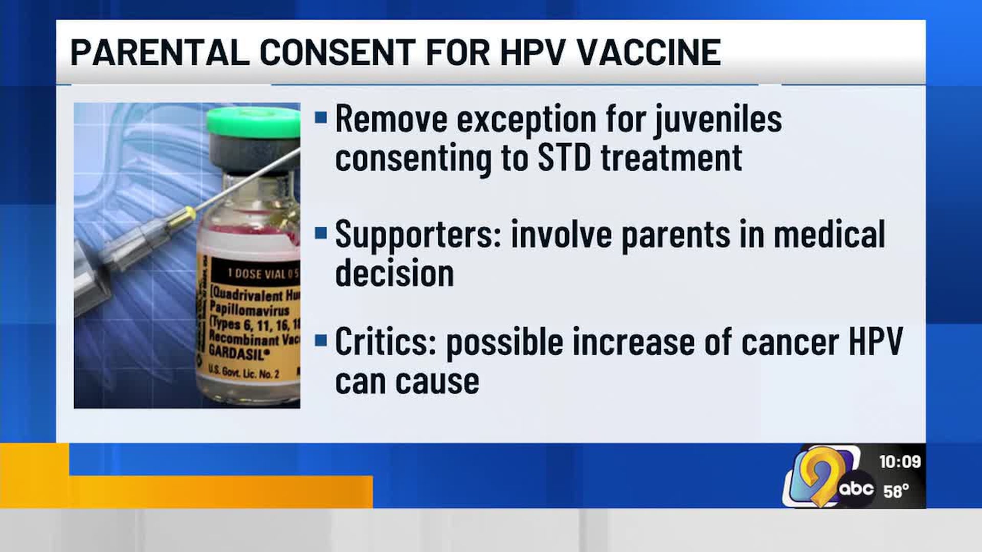 Iowa house passes bill requiring parental consent for minors to receive HPV vaccine Iowa house passes bill requiring parental consent for minors to receive HPV vaccine