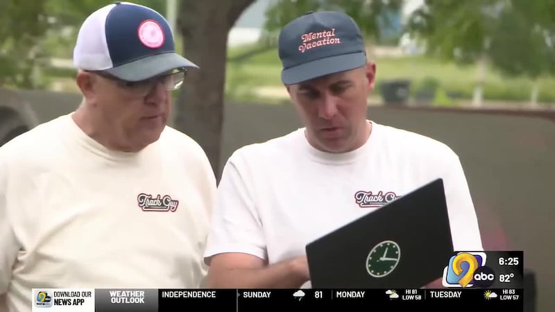 Iowa track announcer Mike Jay uses voice to fundraise shoes, cancer research