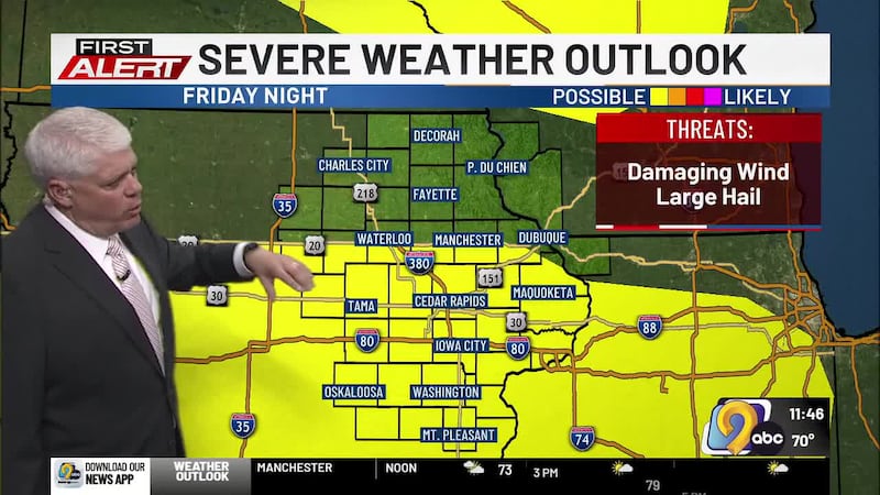 KCRG-TV9 First Alert Storm Team Meteorologist Joe Winters has your latest First Alert...
