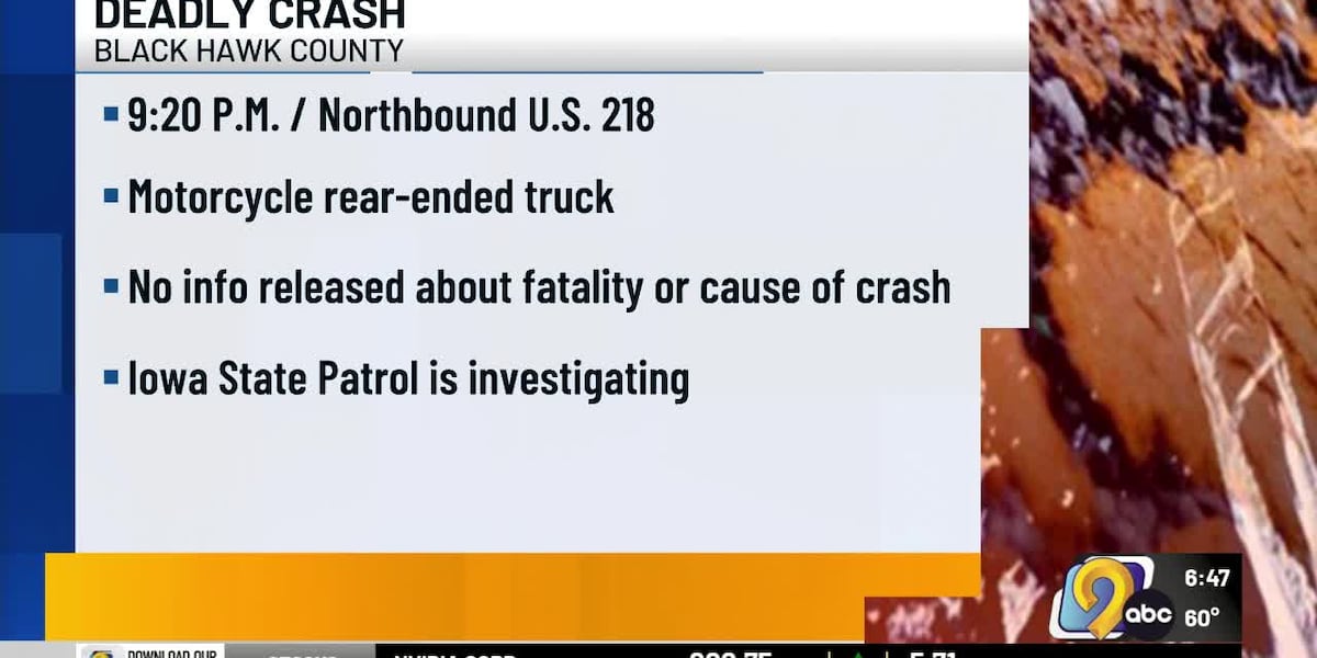 Motorcycle driver dies after hitting a semi truck