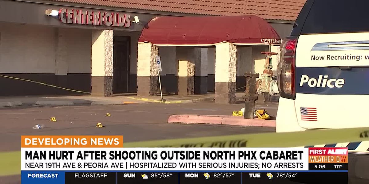 Man seriously injured after being shot near Phoenix strip club