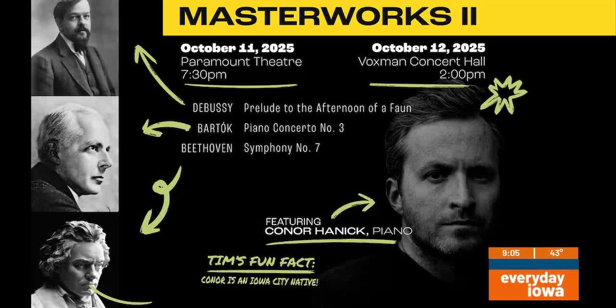 Hanick Everyday Iowa - Orchestra Iowa's Masterworks II with Maestro & Conor Hanick