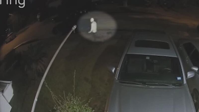 Authorities say a suspicious person wearing a Michael Myers "Halloween" mask could be...